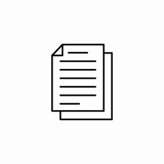 lined paper icon sign vector