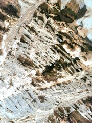 old stone wallstalactite,stalagmite,