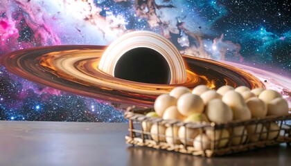 Eggs in space, cosmic background