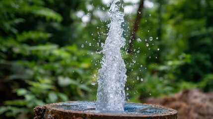 Artesian Well Drilling Operation Unveils Clean Water Source