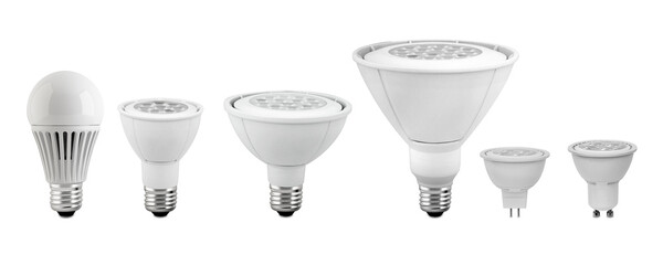 Conjunto de l&acirc;mpadas Led vista horizontal