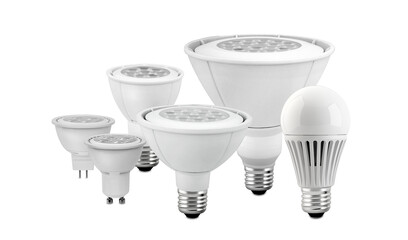 Conjunto de l&acirc;mpadas Led em diversos tamanhos