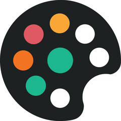 Color palette icon for creative design work