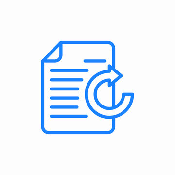 refresh document icon sign vector