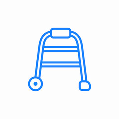walker line icon sign vector