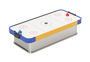 Fototapeta premium Air hockey table isolated on transparent background. 3D illustration