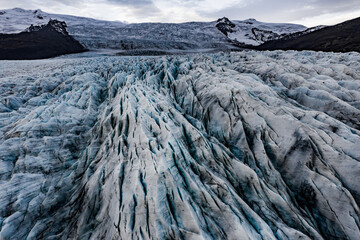 Iceland - Flying over the Icelandic glaciers