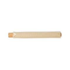 Photo of single roll of clear plastic wrap isolated on transparent background