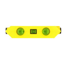 Photo of yellow level tool isolated on transparent background
