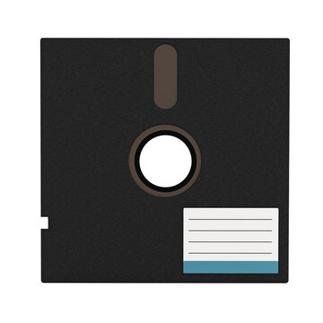 5 25 inch floppy disk on transparent background. 3D illustration