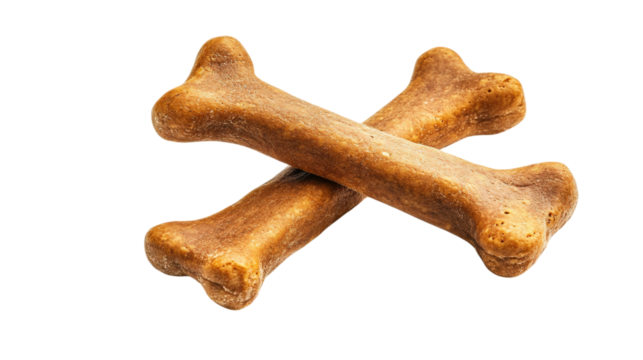 Crossed Dog Bones isolated on a Transparent Background