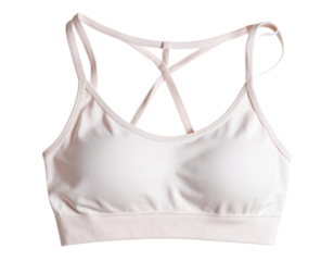  Sports Bra Top Down Angle with Curved Shape, Clean Isolated PNG.