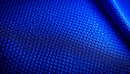 Deep blue, textured fabric with a repeating pattern