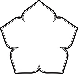 五角形の和風フレーム