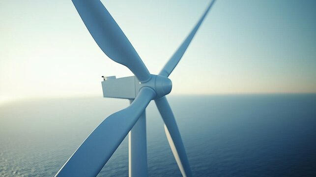 Turbines in a field. Video of a wind turbine with realistic wind data. Business processing data on sustainable energy and wind dynamics. Turbines harnessing wind in an open area lifestyle. - Powered by Adobe
