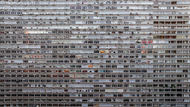 Facade of a Modernist Apartment Building on Avenida Paulista, São Paulo