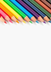Color pencils isolated on white background
