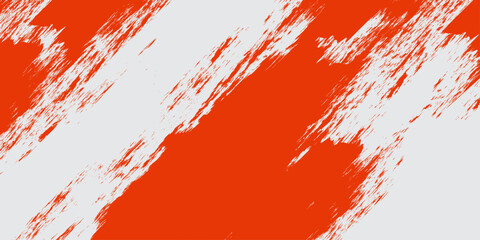 Abstract Red Brush Stroke Texture on White Background for Modern Graphic Design.