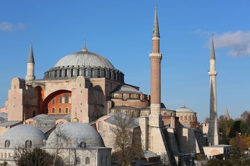 Hagia Sophia with Minarets in Istanbul, Turkey