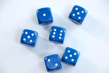 Blue Game Dice