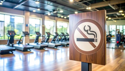 Fototapeta premium Gym no smoking sign