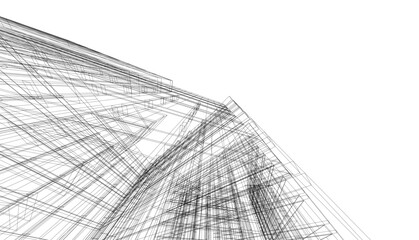 abstract architecture vector 3d rendering