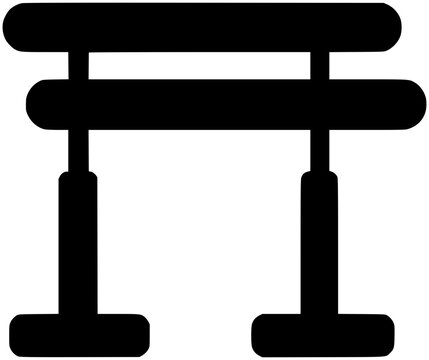 Parallel Bars Icon Gymnastics Fitness Minimal Flat Monochrome Vector Symbol for Apps Logos Training