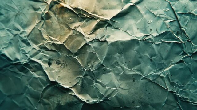 A close-up shot of crumpled paper with creases and folds