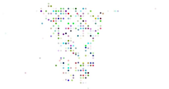 Namibia generative art map in dotted motion style