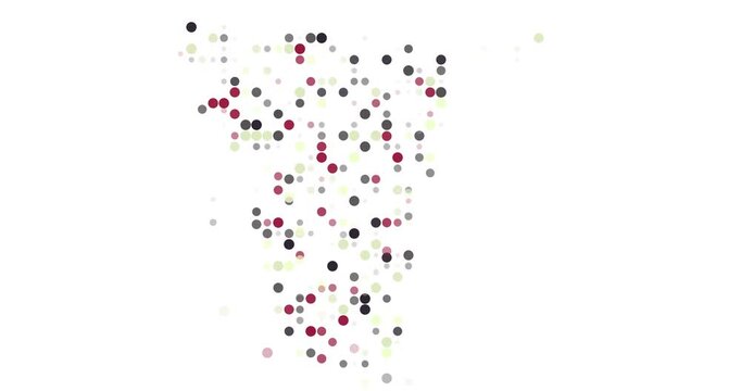 Namibia map formed from flying point particles