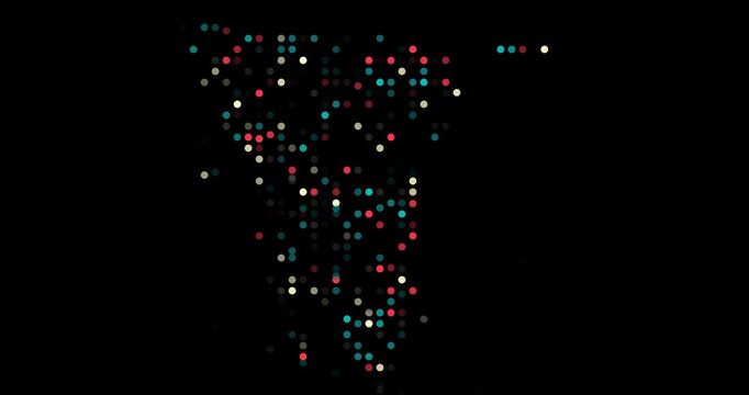 Abstract generative dots map of Namibia