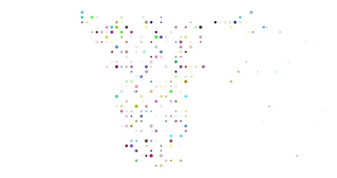 Abstract Namibia dotted silhouette generative art