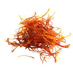 Fototapeta premium Close-up of vibrant saffron threads showcasing their rich color and delicate texture ideal for culinary use