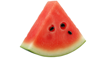 A slice of watermelon on a black background on transparent background