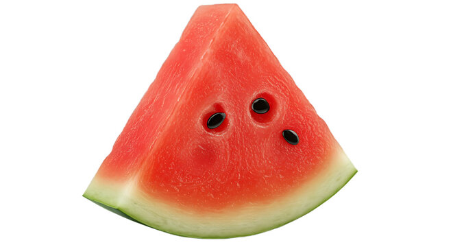 A slice of watermelon on a black background on transparent background - Powered by Adobe