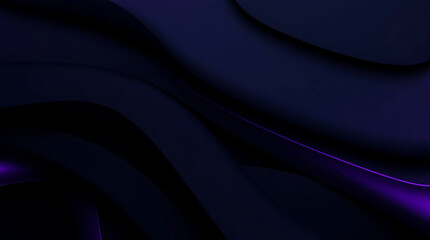 Obraz premium Abstract dark background with smooth curves and vibrant violet light effects creating a futuristic and dynamic design for modern digital artwork