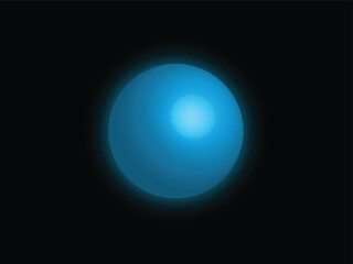 Glowing Blue Orb in Darkness