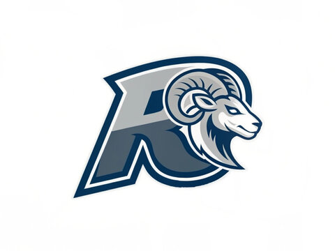 Ram Head, Fierce Stare Mascot Front View