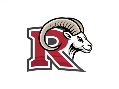 Ram Head, Fierce Stare Mascot Front View