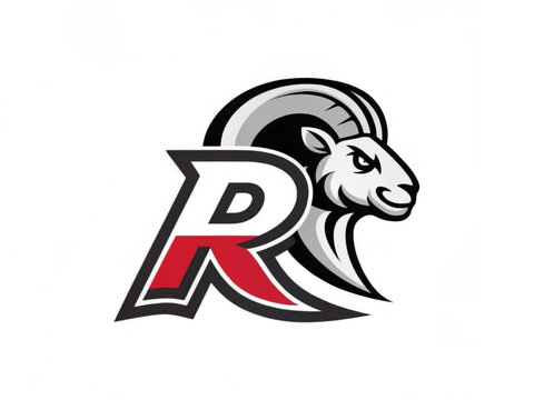 Ram Head, Fierce Stare Mascot Front View