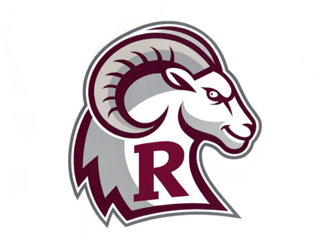 Ram Head, Fierce Stare Mascot Front View