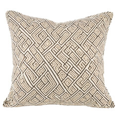 Decorative Throw Pillow with Intricate Geometric Pattern Design