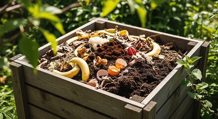 Start composting today with this organic material in the backyard container for sustainable living