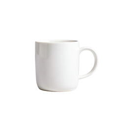 Minimalist White Coffee Mug on Isolated Background for Design Projects