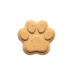 Paw print shaped dog treat biscuit