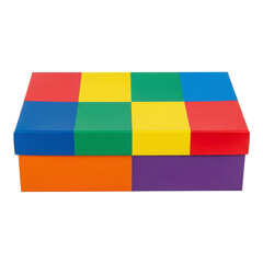 Colorful block pattern gift or storage box

