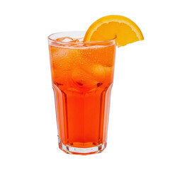 Refreshing Aperol spritz cocktail with orange garnish

