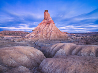 Castildetierra at sunset in Bardenas Reales