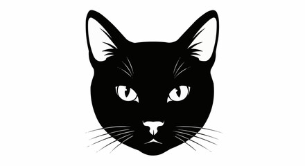 Obraz premium black cat face