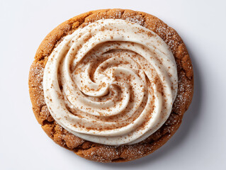 cinnamon crumbl cookie on a white background